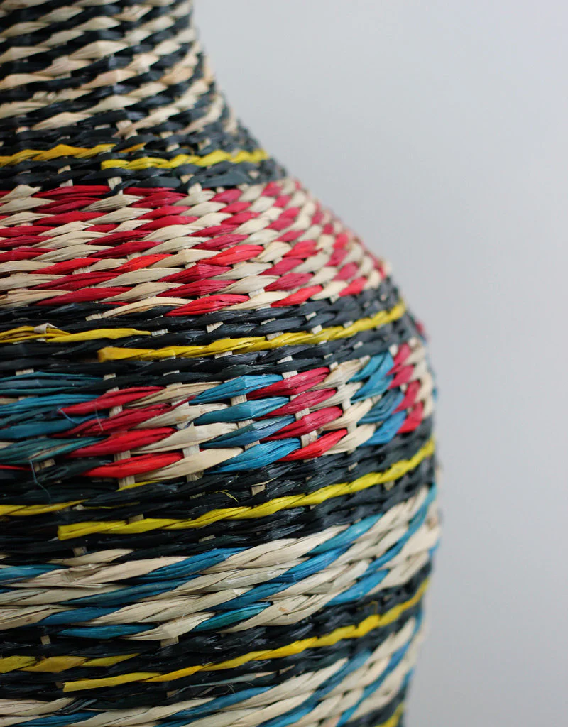 African Style Woven Grass Finish Vase - For Dried Flowers Only, 45 cm - Image 5