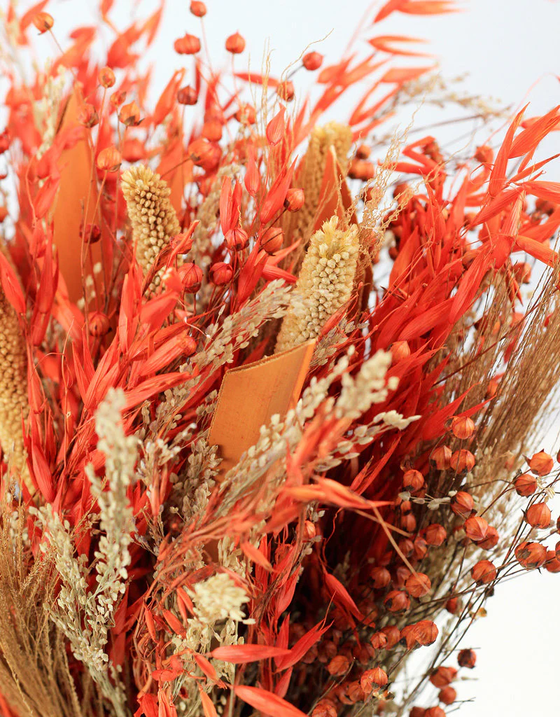 A Dried Sheaf Bouquet - Orange Selection, 45 cm - Image 2