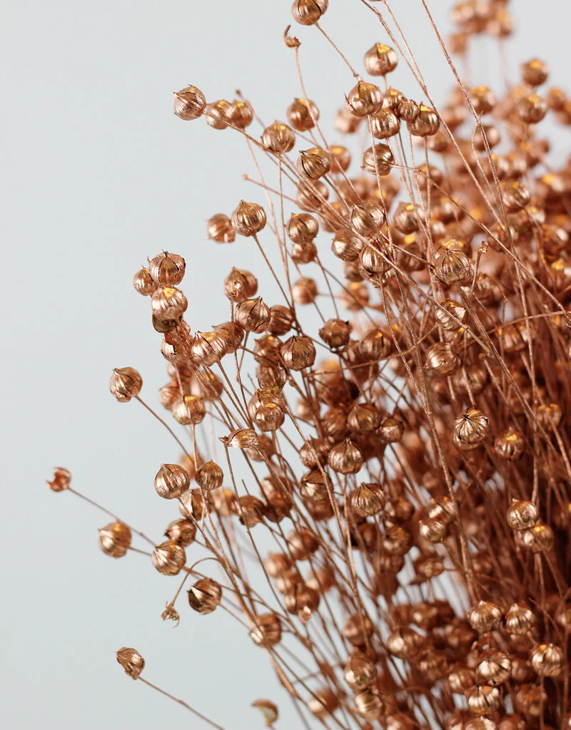 Dried Lino Vlas - Copper Sleeved Bunch, 50 cm - Image 2