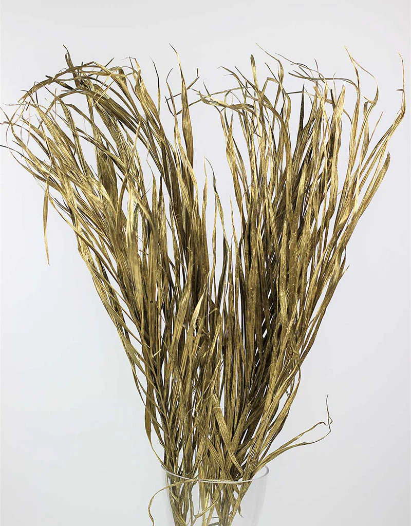 Dried Palm Leaf - Gold, 10 Stems, 70 cm - Image 2