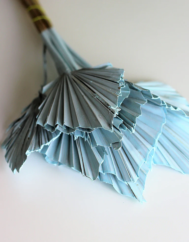 Dried Palm Spears - Baby Blue, 10 Stems, 50 cm - Image 2