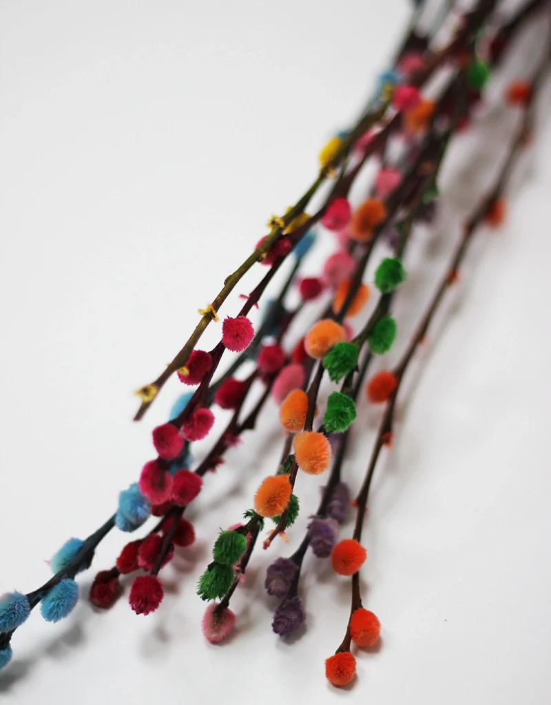 Dried Rainbow Pussy Willow - Rainbow, 10 stems, 60cm (Salix) - Image 2