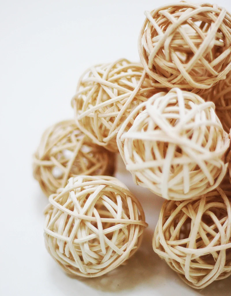 Dried Rattan Balls - Bleached, x15 - Image 3