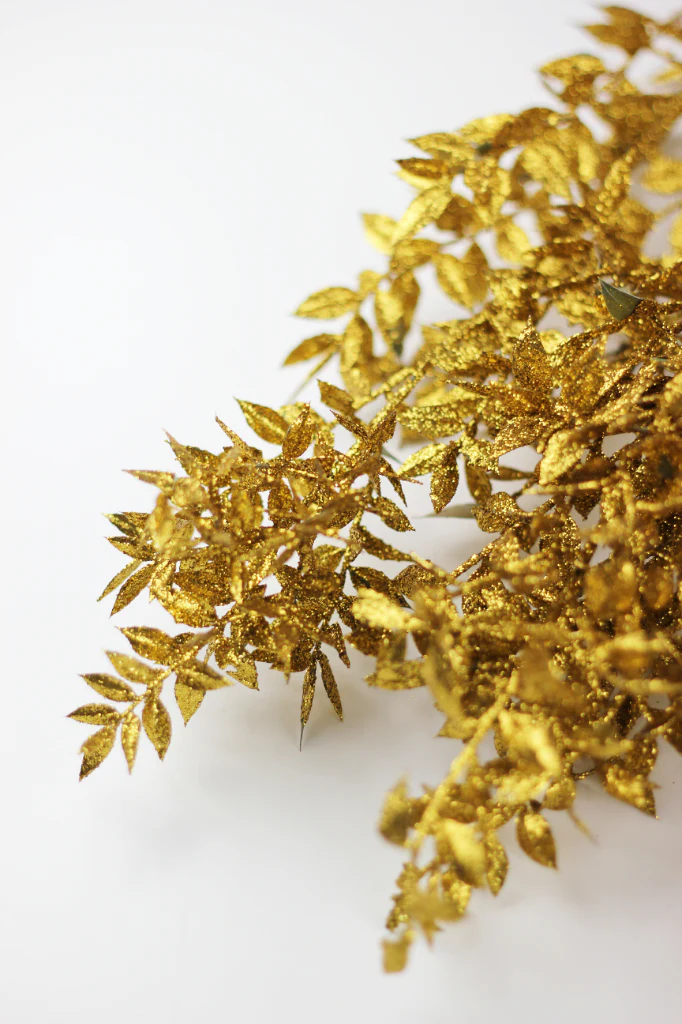 Dried Ruscus Bunch - Glitter Gold, 5 stems, 70 cm - Image 2