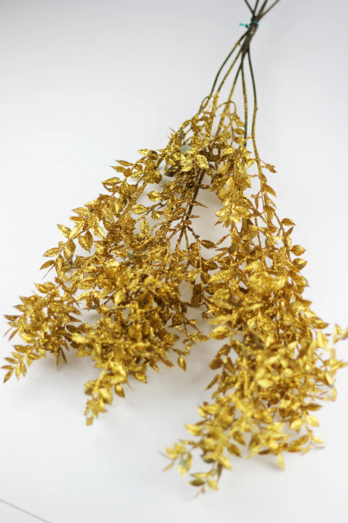Dried Ruscus Bunch - Glitter Gold, 5 stems, 70 cm - Image 3