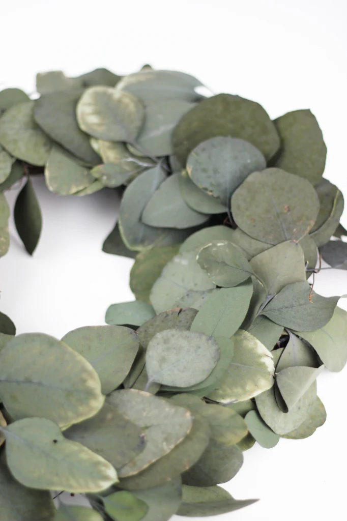 Preserved Eucalyptus Populus Wreath - Green, 30 cm - Image 2