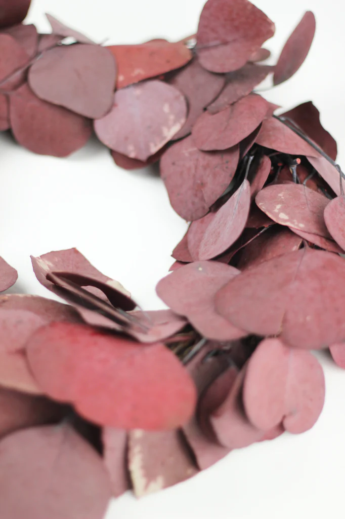 Preserved Eucalyptus Populus Wreath - Red, 30 cm - Image 2