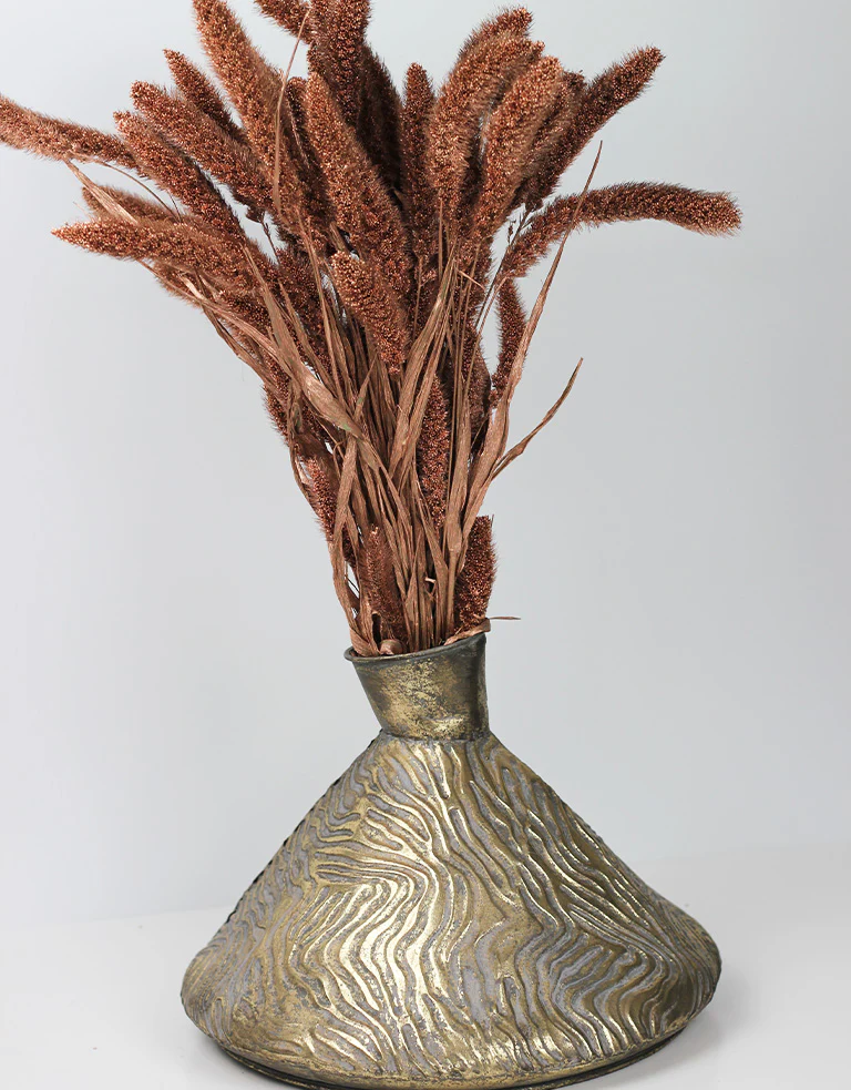 Vase Jibra - Large, Antique Gold, Height 27 cm, Neck Opening 9 cm - Image 3