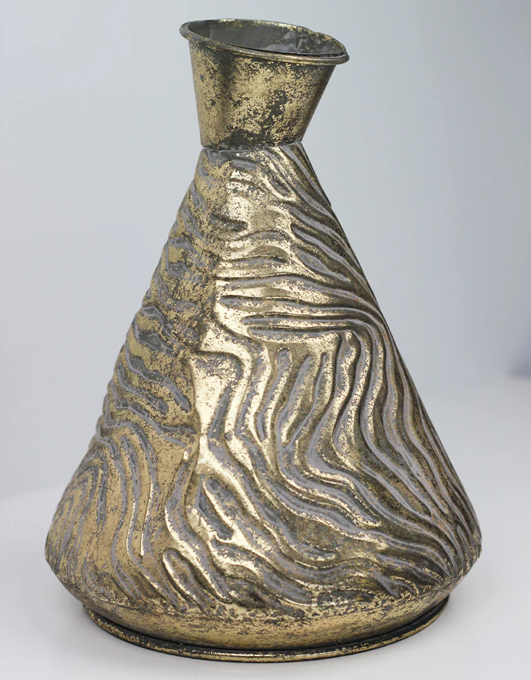 Vase Jibra - Medium, Antique Gold, Height 26 cm, Neck opening 9 cm - Image 5