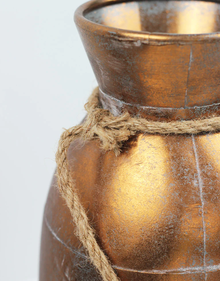 Vase Sack Gingda - Large, Copper, 40 cm height, 14 cm neck opening - Image 6
