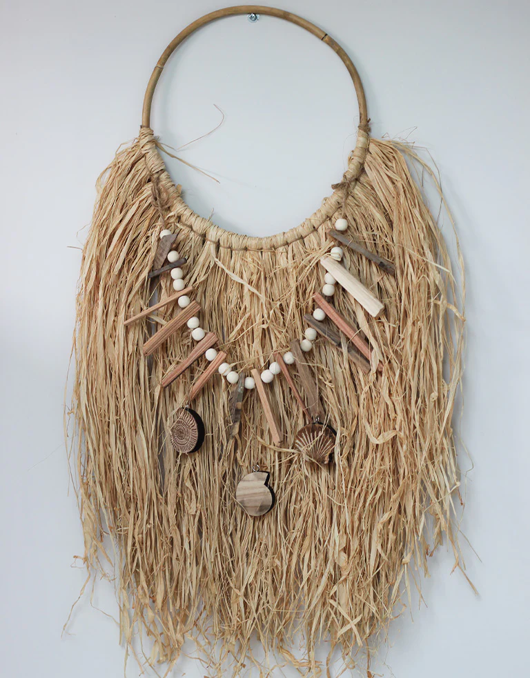 Wall Hanging - Necklace Boho Capri, Natural, 80 cm Height, 50 cm Width - Image 2