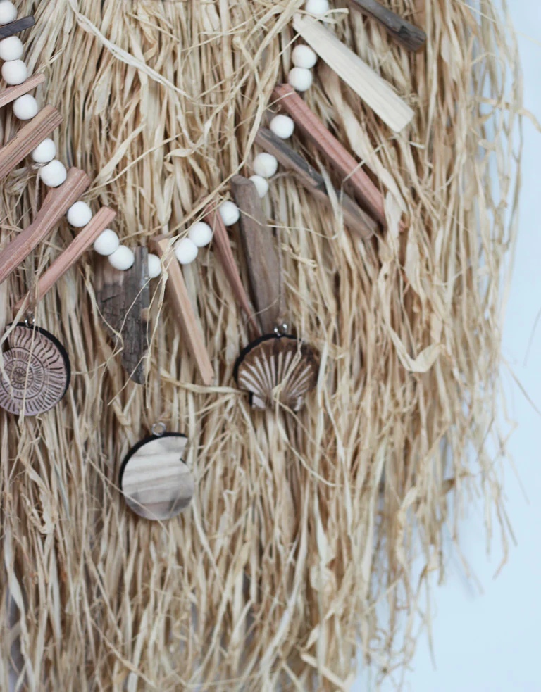 Wall Hanging - Necklace Boho Capri, Natural, 80 cm Height, 50 cm Width - Image 3